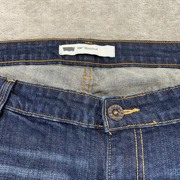 Levi's Women's Style 590 Bootcut Jeans Dark Wash Size 22W 36x32 - Picture 2 of 11